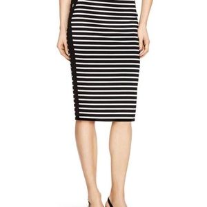 White House Black Market Sz 2 Striped Skirt knee length